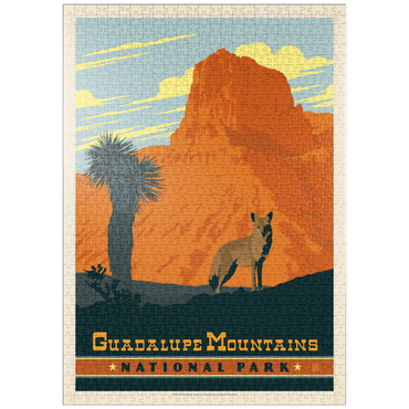 Darstellung des Puzzle Motivs puzzleplate Guadalupe Mountains National Park, TX, Vintage Poster 1000 Puzzle