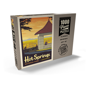 Darstellung des Puzzle Motivs Hot Springs National Park: Overlook, Vintage Poster 1000 Puzzle Schachtel Ansicht2