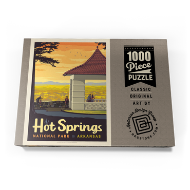 Darstellung des Puzzle Motivs Hot Springs National Park: Overlook, Vintage Poster 1000 Puzzle Schachtel Ansicht3