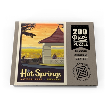 Darstellung des Puzzle Motivs Hot Springs National Park: Overlook, Vintage Poster 200 Puzzle Schachtel Ansicht3