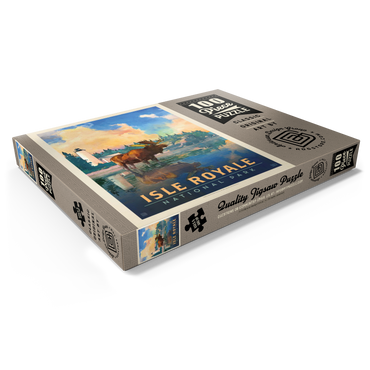 Darstellung des Puzzle Motivs Isle Royale National Park: Sunrise, Vintage Poster 100 Puzzle Schachtel Ansicht1