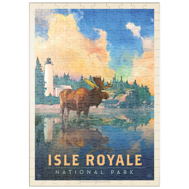 Darstellung des Puzzle Motivs puzzleplate Isle Royale National Park: Sunrise, Vintage Poster 200 Puzzle