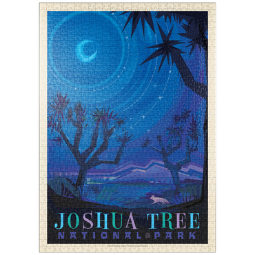 Darstellung des Puzzle Motivs puzzleplate Joshua Tree National Park: Starlight (Mod Design), Vintage Poster 1000 Puzzle