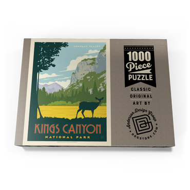 Darstellung des Puzzle Motivs Kings Canyon National Park, Vintage Poster 1000 Puzzle Schachtel Ansicht3