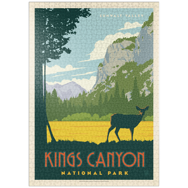 Darstellung des Puzzle Motivs puzzleplate Kings Canyon National Park, Vintage Poster 1000 Puzzle