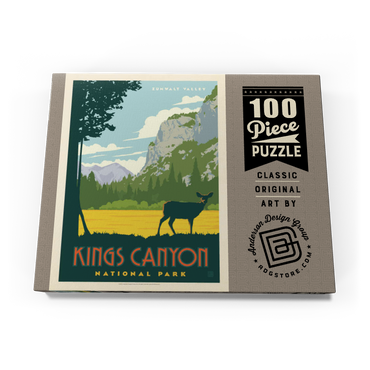 Darstellung des Puzzle Motivs Kings Canyon National Park, Vintage Poster 100 Puzzle Schachtel Ansicht3