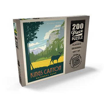 Darstellung des Puzzle Motivs Kings Canyon National Park, Vintage Poster 200 Puzzle Schachtel Ansicht2