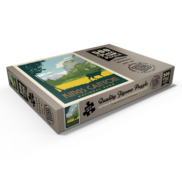 Darstellung des Puzzle Motivs Kings Canyon National Park, Vintage Poster 500 Puzzle Schachtel Ansicht1