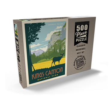 Darstellung des Puzzle Motivs Kings Canyon National Park, Vintage Poster 500 Puzzle Schachtel Ansicht2