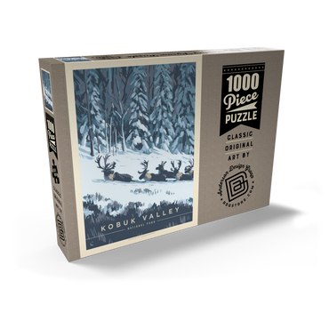 Darstellung des Puzzle Motivs Kobuk Valley National Park: Winter Wonderland, Vintage Poster 1000 Puzzle Schachtel Ansicht2