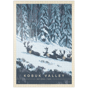Darstellung des Puzzle Motivs puzzleplate Kobuk Valley National Park: Winter Wonderland, Vintage Poster 1000 Puzzle