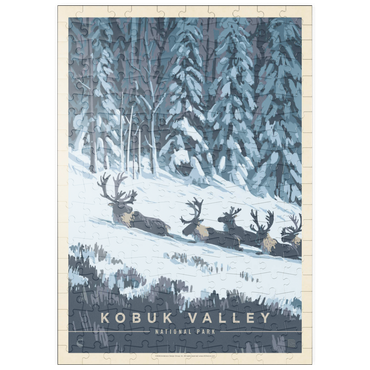 Darstellung des Puzzle Motivs puzzleplate Kobuk Valley National Park: Winter Wonderland, Vintage Poster 200 Puzzle