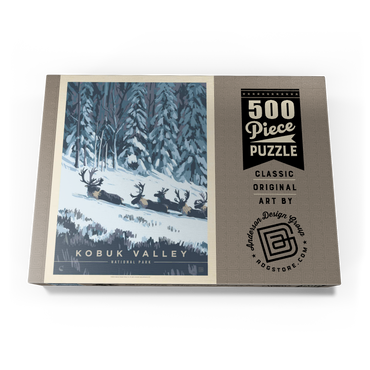 Darstellung des Puzzle Motivs Kobuk Valley National Park: Winter Wonderland, Vintage Poster 500 Puzzle Schachtel Ansicht3
