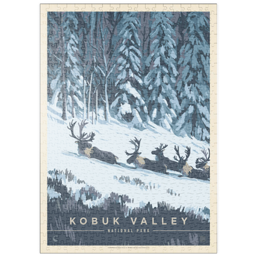 Darstellung des Puzzle Motivs puzzleplate Kobuk Valley National Park: Winter Wonderland, Vintage Poster 500 Puzzle