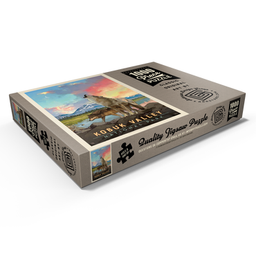 Darstellung des Puzzle Motivs Kobuk Valley National Park: Wolves, Vintage Poster 1000 Puzzle Schachtel Ansicht1