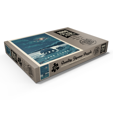 Darstellung des Puzzle Motivs Lake Clark National Park: Moonlighting, Vintage Poster 1000 Puzzle Schachtel Ansicht1
