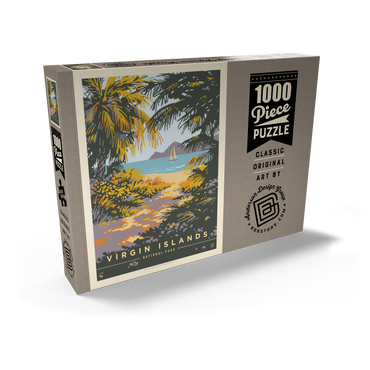 Darstellung des Puzzle Motivs Virgin Islands National Park: Paradise Found, Vintage Poster 1000 Puzzle Schachtel Ansicht2