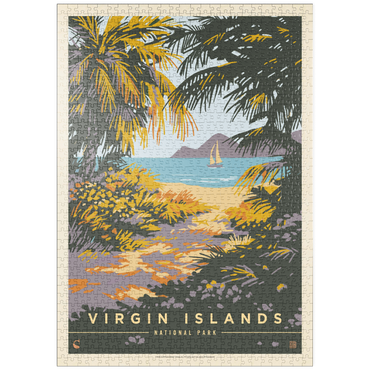 Darstellung des Puzzle Motivs puzzleplate Virgin Islands National Park: Paradise Found, Vintage Poster 1000 Puzzle