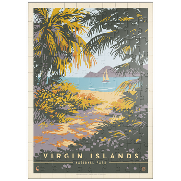 Darstellung des Puzzle Motivs puzzleplate Virgin Islands National Park: Paradise Found, Vintage Poster 100 Puzzle
