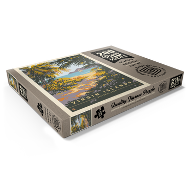 Darstellung des Puzzle Motivs Virgin Islands National Park: Paradise Found, Vintage Poster 200 Puzzle Schachtel Ansicht1