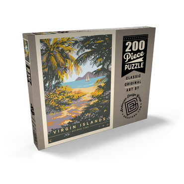 Darstellung des Puzzle Motivs Virgin Islands National Park: Paradise Found, Vintage Poster 200 Puzzle Schachtel Ansicht2