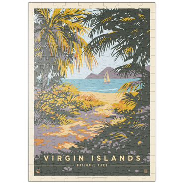 Darstellung des Puzzle Motivs puzzleplate Virgin Islands National Park: Paradise Found, Vintage Poster 200 Puzzle