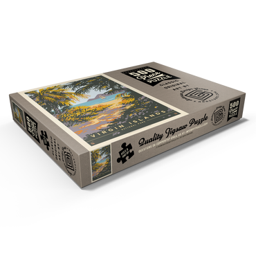 Darstellung des Puzzle Motivs Virgin Islands National Park: Paradise Found, Vintage Poster 500 Puzzle Schachtel Ansicht1