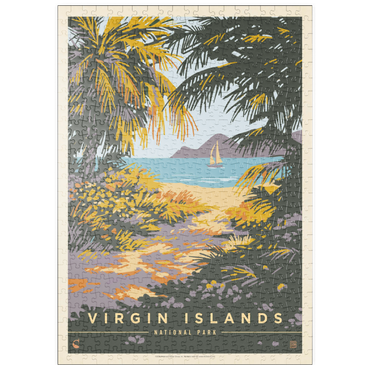 Darstellung des Puzzle Motivs puzzleplate Virgin Islands National Park: Paradise Found, Vintage Poster 500 Puzzle