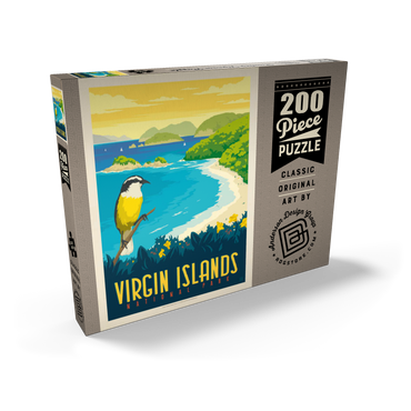 Darstellung des Puzzle Motivs Virgin Islands National Park: Trunk Bay, Vintage Poster 200 Puzzle Schachtel Ansicht2