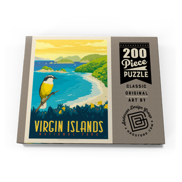 Darstellung des Puzzle Motivs Virgin Islands National Park: Trunk Bay, Vintage Poster 200 Puzzle Schachtel Ansicht3