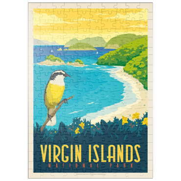 Darstellung des Puzzle Motivs puzzleplate Virgin Islands National Park: Trunk Bay, Vintage Poster 200 Puzzle