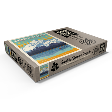 Darstellung des Puzzle Motivs Wrangell-St. Elias National Park, Vintage Poster 500 Puzzle Schachtel Ansicht1