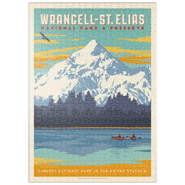 Darstellung des Puzzle Motivs puzzleplate Wrangell-St. Elias National Park, Vintage Poster 500 Puzzle