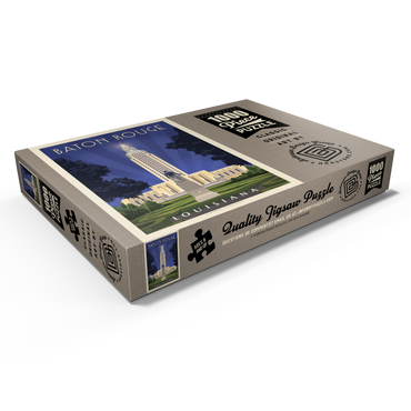 Darstellung des Puzzle Motivs Baton Rouge, Louisiana: State Capitol, Vintage Poster 1000 Puzzle Schachtel Ansicht1