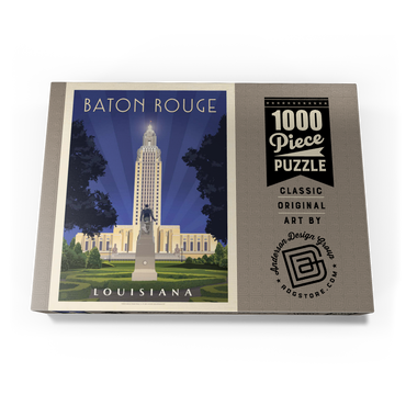 Darstellung des Puzzle Motivs Baton Rouge, Louisiana: State Capitol, Vintage Poster 1000 Puzzle Schachtel Ansicht3