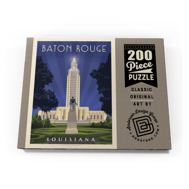 Darstellung des Puzzle Motivs Baton Rouge, Louisiana: State Capitol, Vintage Poster 200 Puzzle Schachtel Ansicht3