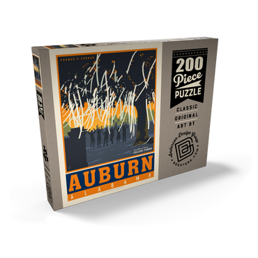 Darstellung des Puzzle Motivs American College Towns: Auburn, Alabama, Vintage Poster 200 Puzzle Schachtel Ansicht2