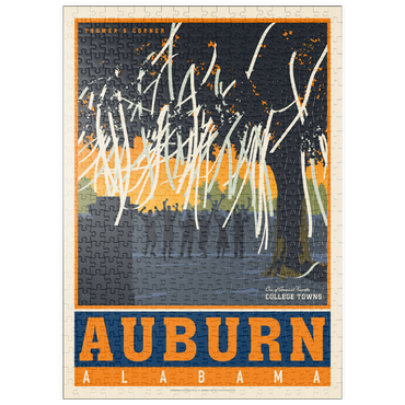 Darstellung des Puzzle Motivs puzzleplate American College Towns: Auburn, Alabama, Vintage Poster 500 Puzzle