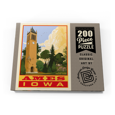 Darstellung des Puzzle Motivs American College Towns: Ames, Iowa, Vintage Poster 200 Puzzle Schachtel Ansicht3