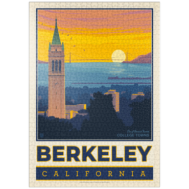 Darstellung des Puzzle Motivs puzzleplate American College Towns: Berkeley, CA, Vintage Poster 1000 Puzzle