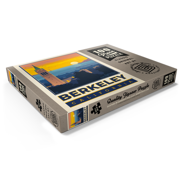 Darstellung des Puzzle Motivs American College Towns: Berkeley, CA, Vintage Poster 100 Puzzle Schachtel Ansicht1