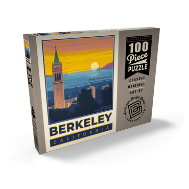 Darstellung des Puzzle Motivs American College Towns: Berkeley, CA, Vintage Poster 100 Puzzle Schachtel Ansicht2