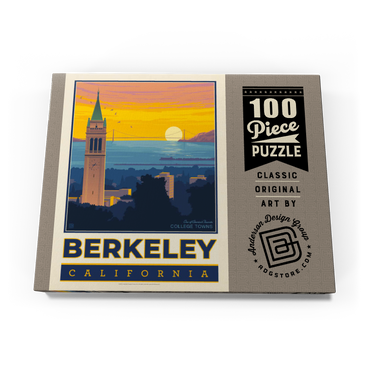 Darstellung des Puzzle Motivs American College Towns: Berkeley, CA, Vintage Poster 100 Puzzle Schachtel Ansicht3