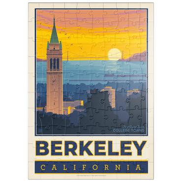 Darstellung des Puzzle Motivs puzzleplate American College Towns: Berkeley, CA, Vintage Poster 100 Puzzle