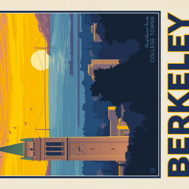 Darstellung des Puzzle Motivs American College Towns: Berkeley, CA, Vintage Poster 200 Puzzle 3D Modell