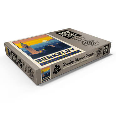 Darstellung des Puzzle Motivs American College Towns: Berkeley, CA, Vintage Poster 500 Puzzle Schachtel Ansicht1