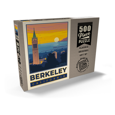 Darstellung des Puzzle Motivs American College Towns: Berkeley, CA, Vintage Poster 500 Puzzle Schachtel Ansicht2