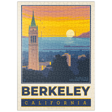 Darstellung des Puzzle Motivs puzzleplate American College Towns: Berkeley, CA, Vintage Poster 500 Puzzle