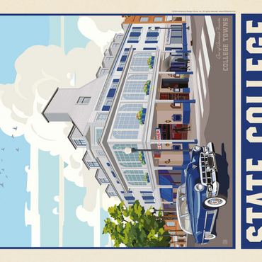Darstellung des Puzzle Motivs American College Towns: State College, PA, Vintage Poster 1000 Puzzle 3D Modell