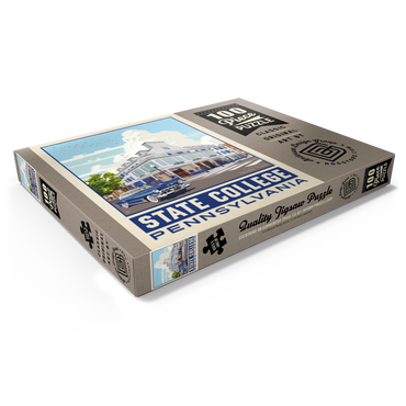 Darstellung des Puzzle Motivs American College Towns: State College, PA, Vintage Poster 100 Puzzle Schachtel Ansicht1